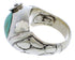 Turquoise Flower Authentic Sterling Silver Ring Size 5-1/2 UX33356